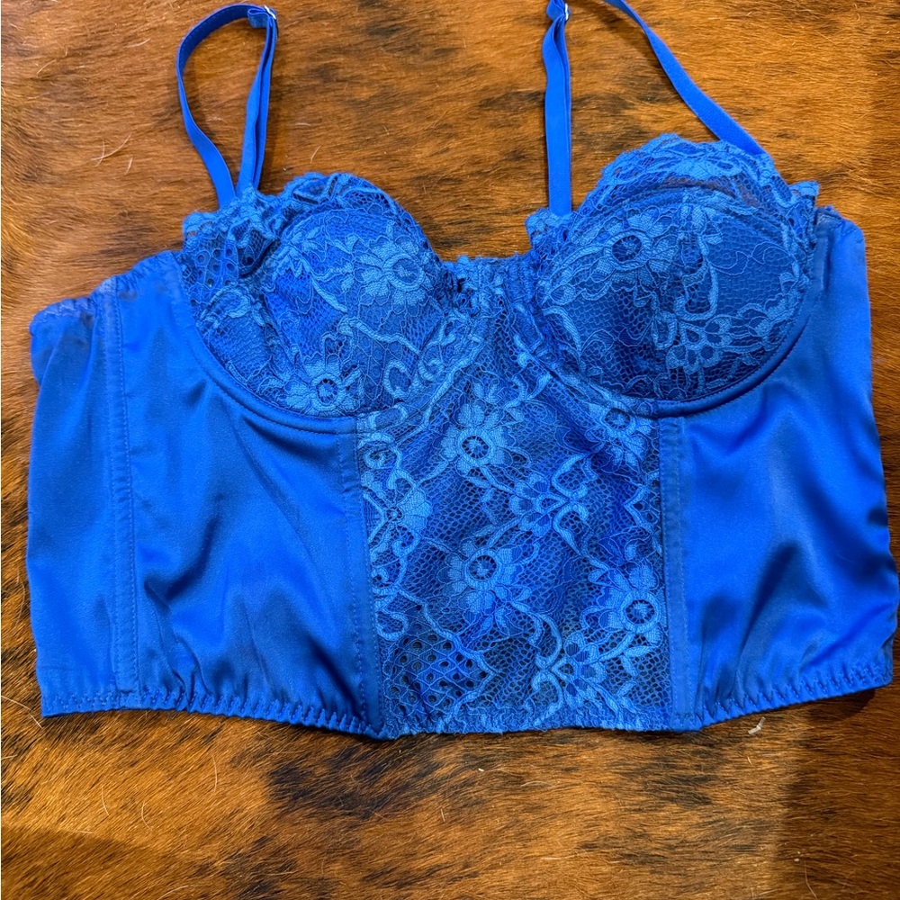 BDG Royal Blue Lace Bustier